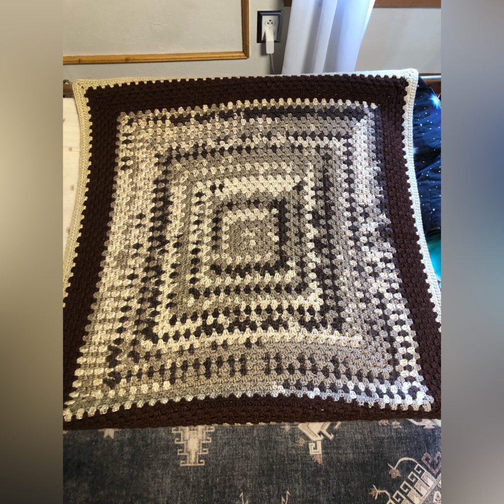 Brown Crochet Baby Blanket